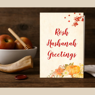 Cartes Pour Fêtes Annuelles Fleurs d'automne de Roch Hachana
