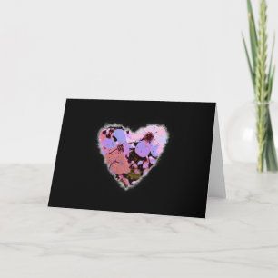 Cartes Pour Fêtes Annuelles Fleurs de cerisier rose Coeur Valentine Amour Roma