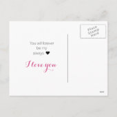 Cartes Pour Fêtes Annuelles Fleurs de Coeur Rose Saint-Valentin (Dos)