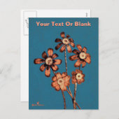 Cartes Pour Fêtes Annuelles Fleurs de cône de pin (Devant / Derrière)