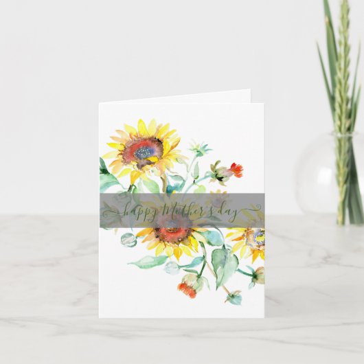 Cartes Pour Fêtes Annuelles Fleurs de couleur aquarelle (Devant)