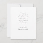 Cartes Pour Fêtes Annuelles Fleurs de la Fête des Pères musicales et violon Ba (Dos)