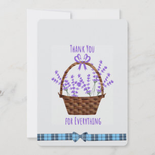 Cartes Pour Fêtes Annuelles Fleurs de Lavande Merci