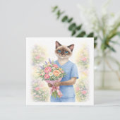 Cartes Pour Fêtes Annuelles Fleurs de l'infirmière pour la mère (Debout devant)