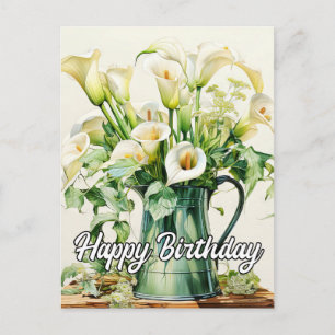 Cartes Pour Fêtes Annuelles Fleurs de lys calla fraîchement cueillies