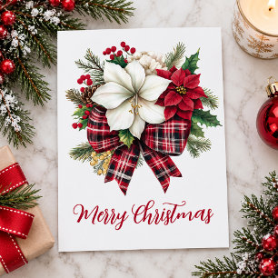 Cartes Pour Fêtes Annuelles Fleurs de Noël élégantes