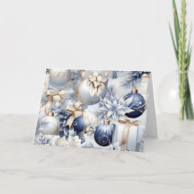 Fleurs de Noël vintage bleues