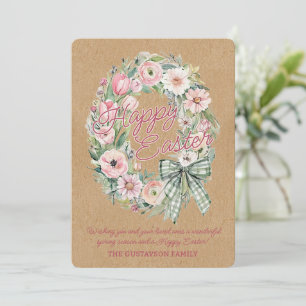 Cartes Pour Fêtes Annuelles Fleurs de Pâques rustiques personnalisées - Écritu