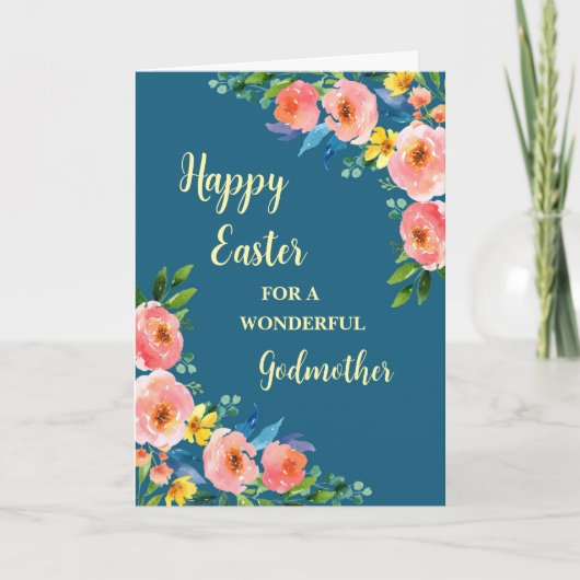 Cartes Pour Fêtes Annuelles Fleurs de printemps Joyeuse mère de Pâques (Devant)