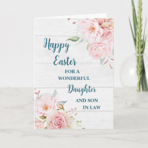 Cartes Pour Fêtes Annuelles Fleurs de printemps Joyeuses Fille de Pâques Fils