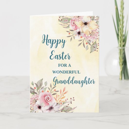 Cartes Pour Fêtes Annuelles Fleurs de printemps Joyeuses Grandniece de Pâques (Devant)