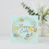 Cartes Pour Fêtes Annuelles Fleurs de printemps sur mesure Poussins mignonnes (Debout devant)