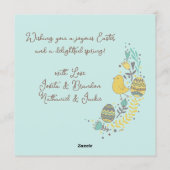 Cartes Pour Fêtes Annuelles Fleurs de printemps sur mesure Poussins mignonnes  (Dos)