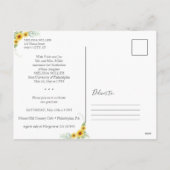 Cartes Pour Fêtes Annuelles Fleurs de soleil bois rustique Graduation (Dos)