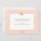 Cartes Pour Fêtes Annuelles Fleurs de soleil croisées Merci béni Thanksgiving (Dos)