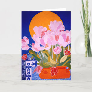 Cartes Pour Fêtes Annuelles Fleurs de tulipes roses