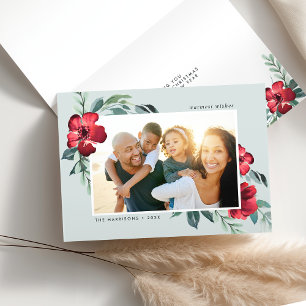 Cartes Pour Fêtes Annuelles Fleurs de vacances Plier photo