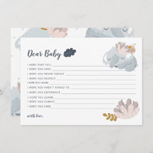 Cartes Pour Fêtes Annuelles Fleurs d'éléphant Whimiscal souhaits pour bébé
