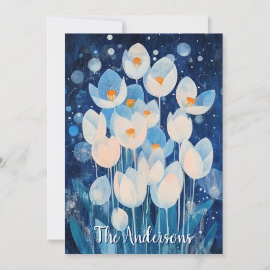 Cartes Pour Fêtes Annuelles Fleurs d'hiver (Devant)