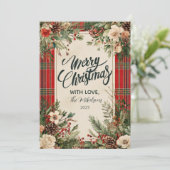 Cartes Pour Fêtes Annuelles Fleurs d'hiver classiques Noël (Debout devant)