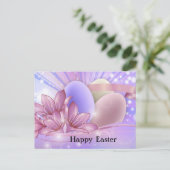 Cartes Pour Fêtes Annuelles Fleurs et oeufs de Pâques (Debout devant)