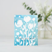 Cartes Pour Fêtes Annuelles Fleurs fantaisistes à l'aquarelle je t'aime maman (Debout devant)