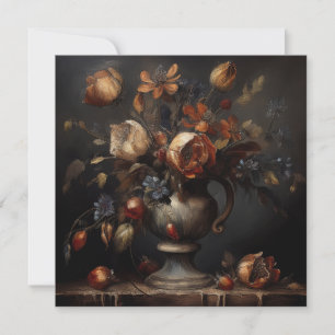 Cartes Pour Fêtes Annuelles Fleurs folles d'IA