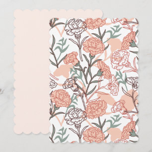 Cartes Pour Fêtes Annuelles Fleurs Inspirées de la Nature : Motif de Fleur d'O