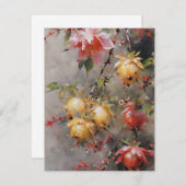 Cartes Pour Fêtes Annuelles Fleurs japonaises de cerises (Devant / Derrière)