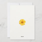 Cartes Pour Fêtes Annuelles Fleurs jaunes délicates aux longues tiges Annivers (Dos)