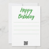 Cartes Pour Fêtes Annuelles Fleurs Jaunes Salutations d'anniversaire (Dos)