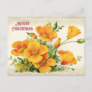 Cartes Pour Fêtes Annuelles Fleurs jaunes vintages Salutation
