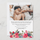 Cartes Pour Fêtes Annuelles Fleurs joyeux Noël famille florale 5 photos (Dos)