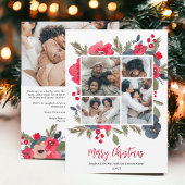 Cartes Pour Fêtes Annuelles Fleurs joyeux Noël famille florale 5 photos