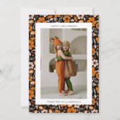 Cartes Pour Fêtes Annuelles Fleurs oranges noires champignons photo Halloween (Devant)