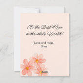 Cartes Pour Fêtes Annuelles Fleurs Pêcheuses Fête des Mères (Dos)