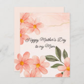 Cartes Pour Fêtes Annuelles Fleurs Pêcheuses Fête des Mères (Devant / Derrière)