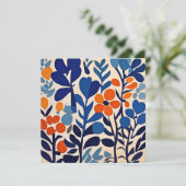 Cartes Pour Fêtes Annuelles fleurs retro 70's (Debout devant)