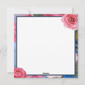 Cartes Pour Fêtes Annuelles Fleurs roses (Dos)