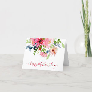 Cartes Pour Fêtes Annuelles Fleurs roses personnalisées