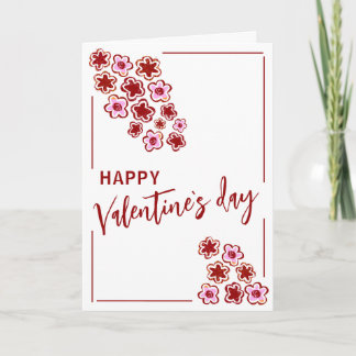 Cartes Pour Fêtes Annuelles Fleurs roses rouges Couple de la Saint-Valentin