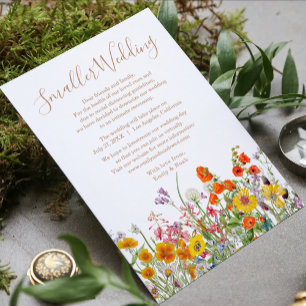 Cartes Pour Fêtes Annuelles Fleurs Sauvages Mariage Plus Petit Changement de P