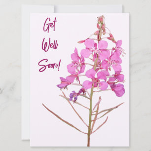 Cartes Pour Fêtes Annuelles Fleurs sauvages roses prompt rétablissement amour