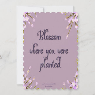 Cartes Pour Fêtes Annuelles Fleurs Vintage mauve Mel Mae Schmidt Stationery