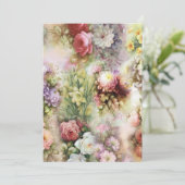 Cartes Pour Fêtes Annuelles Fleurs vintages (Debout devant)