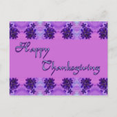 Cartes Pour Fêtes Annuelles Fleurs violettes bons thanksgivings (Devant)