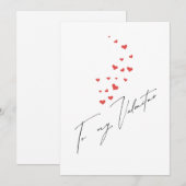 Cartes Pour Fêtes Annuelles Floating Hearts To My Valentine Scripted (Devant / Derrière)