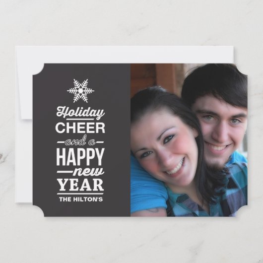 Cartes Pour Fêtes Annuelles flocon (Devant)