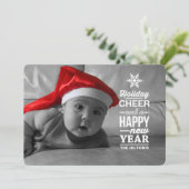 Cartes Pour Fêtes Annuelles flocon (Debout devant)
