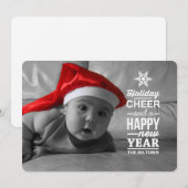 Cartes Pour Fêtes Annuelles flocon (Devant / Derrière)